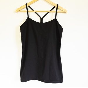 Lululemon Black Power Y Tank Top Racerback Padded Tank Size 10